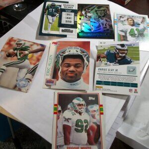 LOT OF 7 - PHILIDELPHIA  EAGLES CARDS - ITEM - 5 - 16 -- $4.00